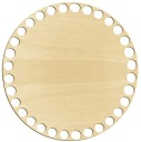DREVENÝ HÁČKOVACÍ základ, preglejka, KRUH, spodná časť košíka, makramé, 14 cm