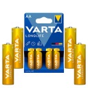 4X VÝKONNÉ ALKALICKÉ BATÉRIE AA R6 PRSTY MYŠ KLÁVESNICA DIAĽKOVÉ HODINY