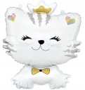 Fóliový balón White Kitty Cat 52x71 cm Narodeniny