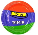 Ninja papierové taniere 6 kusov Narodeninové