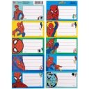 ŠKOLSKÉ NÁLEPKY NA ZÁPISNÍKY, 2 listy, SPIDER MAN