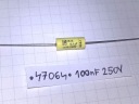 Kondenzátor 100nF 0,1uF 250V ERO MKT1813 Axial x5