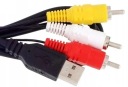 USB konektor – 3x RCA konektor 1,5 m audio kábel (0607)
