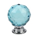 KRIŠTÁĽOVÝ NÁBYTOK Úchytka 30mm BLUE CRYSTAL glamour