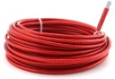 Oceľové lano v PVC plášti, 6mm červené - 2m