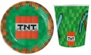 Sada PIKSELE, taniere, šálky, minecraft, 12 ks