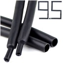 1M ZMRŠŤOVACIA TUBA S LEPIKOM HRUBÉ ČIERNA 9mm 9,5/3,2 mm