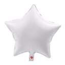 FÓLIOVÝ BALÓN, BIELA ​​HVIEZDA, 45 CM, NARODENINY