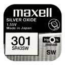 Batéria SR43SW/SR301/AG12 strieborná MAXELL