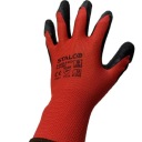 Pracovné rukavice STALCO BOZP do záhrady a garáže, polyester 9, červené
