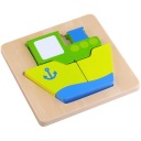 Hrubé bloky puzzle loď skladačka TOOKY TOY