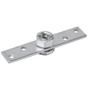 Montážna doska pre rolky do posuvnej brány 150x25 mm