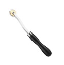 Kožené šijacie koliesko. 3,5 mm pod švom. Čierna rukoväť