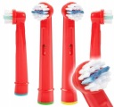 4x NÁHRADNÁ HLAVICE NA KEFKU ORAL-B RED PRE DETI