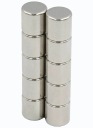 SILNÝ VALEC NEODYMOVÝ MAGNET 6x6 - SET 4 / NEODYMOVÉ MAGNETY /