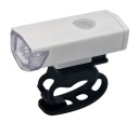 BICYKEL PREDNÉ SVETLO LED USB BATÉRIA S RUKOVOU PREDNÁ BIELA ​​ZD41E