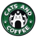 ŠPIČKOVÝ KOVOVÝ ODZNAK MAČKA CATS MAČIACA LABA LABA KÁVA Starbucks