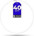 BIELA ​​40 cm HRUBÁ 5 mm kovová obruč pre makramé