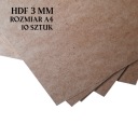 HDF doska A4 3 mm surová na rezanie laserom 10 ks.