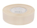 Grogrénová stuha na ozdobu, ozdobná svadobná, 25mm 22mb, svetlo krémová