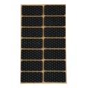 Protišmykové plstené podložky na nábytok, stoličky, čierne, 20x44mm, 14 ks