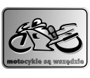 Nálepka na nálepku Motocykel Racer Motocykle sú všade Strieborný chróm 3D UV