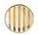 Papierové taniere GOLD STRIPES 18cm narodeninová oslava