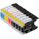 10x XL ATRAMENTY PRE TLAČIAREŇ BROTHER DCP-J525W J725DW J925DW