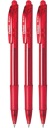 3x automatické červené pero Pentel BK-417