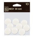 Kancelársky magnet na tabule 30mm GRAND biely 10 ks