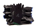 Pracovné rukavice potiahnuté PU čierne 10 párov 9 - L