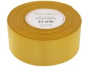 Saténová stuha na ozdobu, ozdobná, svätá svadba, 38mm, 32mb, zlatá