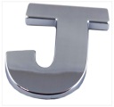 X5Z48 ZNAK PÍSMENO CHROMOVANÉ PÍSMENO J J VEĽKÉ 5,6CM 49857