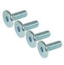 100x metrická skrutka M6 x 16 mm biela pozinkovaná s hlavou valca, nábytková skrutka