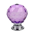 KRIŠTÁĽOVÝ NÁBYTOK Úchytka 30mm FIALOVÝ CRYSTAL glamour