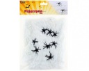Halloween SPIDER WEB WHITE +4 pavúky karneval xl