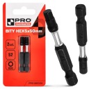 Nárazový bit HEX5 Nárazové bity 50 mm | Nárazový bit pre skrutkovač 2 ks.