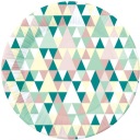 Papierové taniere Geometrický vzor na teplé a studené misy 18 cm 6 ks