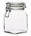 SKLENENÁ NÁDOBKA 750ML S SVORKOU NA SPRACOVANIE MED NA KORENIE 0,75L S KLOPOM