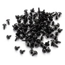 Bezpečnostné oči, plastové, bez svoriek, na hračky, čierne, 10 mm, 50 párov