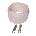 3mm špirálová páska na zips SVETLO RUŽOVÁ + jazdce