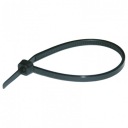 Sťahovacie pásky na zips, sťahovacie pásky, 142x2,5 mm, čierna