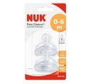 Nuk cumlík 0-6m pre First Choice+ SILIKÓNOVÁ fľaša S 2 ks na TEKUTINY