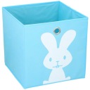 Skladací úložný box na hračky, kôš na oblečenie, deka, modrá