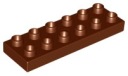 LEGO DUPLO 98233 TANIER 2X6 hnedá NOVINKA (10g)