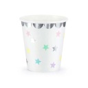 Poháre s hviezdami Unicorn 180 ml biele, 6 kusov