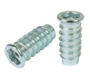 10x nástrčná skrutka M8 x 28 mm, dvojzávitová, skrutkovacia, drážkovaná skrutka do dreva