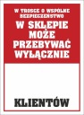 Nálepka POČET ĽUDÍ V PREDAJNI na vstup - 15x20