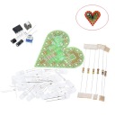 Blikajúce, plávajúce, pulzujúce LED srdce s efektom červeného svetla DIY Kit