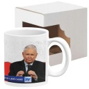 VTIPNÝ HRNČEK S POTLAČOU KACZYŃSKI PIS PREZIDENTSKÝ HRNČEK AKO DARČEK + KARTÓN
